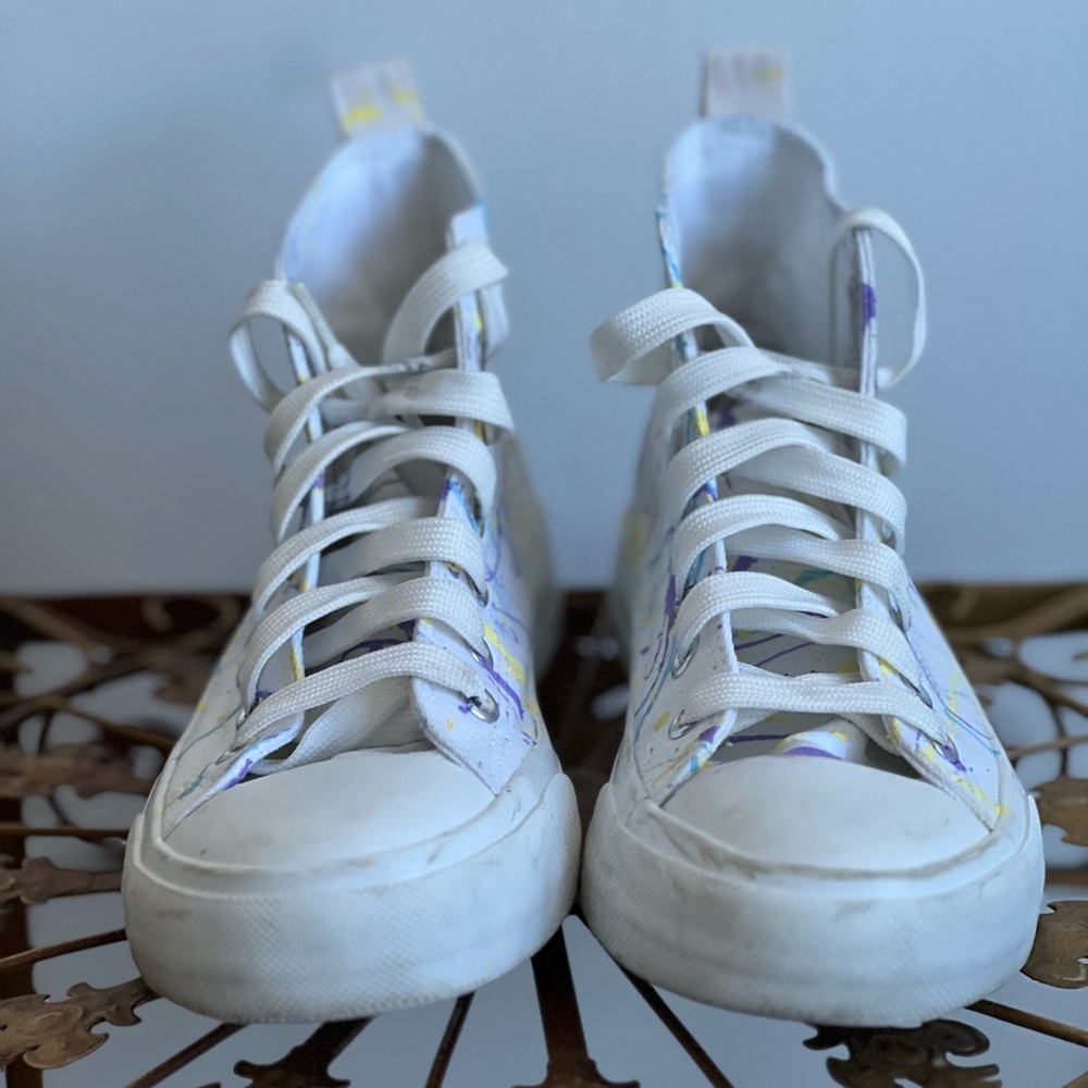 Buffalo Bills Handmade Spatter Paint Sneakers EUC - Picture 11 of 11